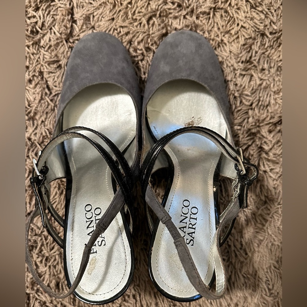 Franco Sarto grey heels barely worn